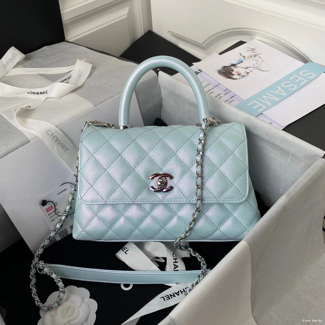 First Bag Ru BAG CHANEL FLAP WITH HANDLE TOP 0822